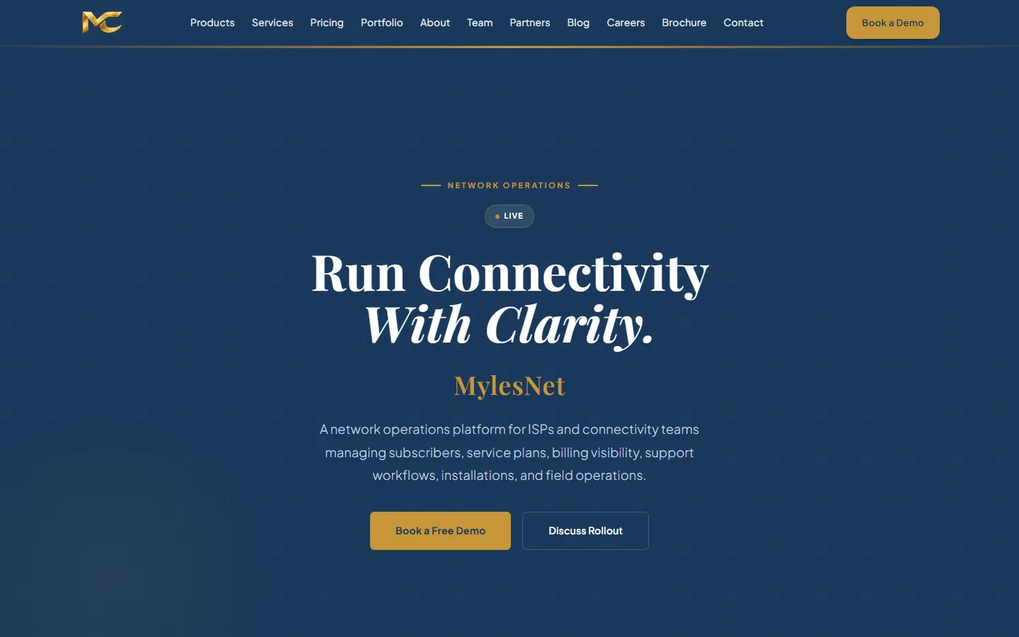 MylesNet product page preview